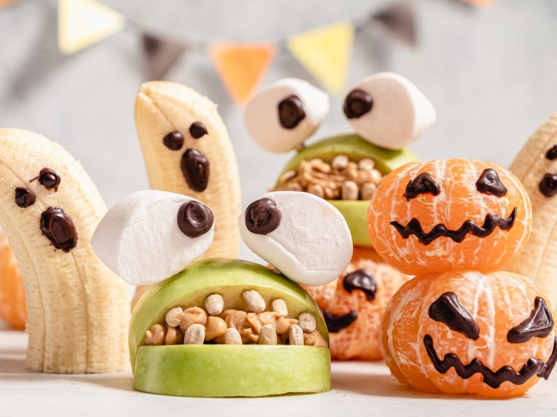 Frucht-Snacks f&uuml;r Halloween.