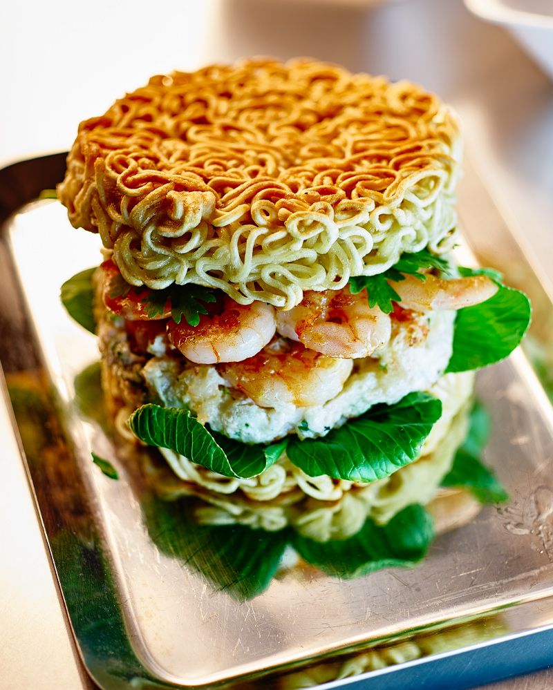 Streetfood-Idee: Rezept f&uuml;r Ramen-Burger