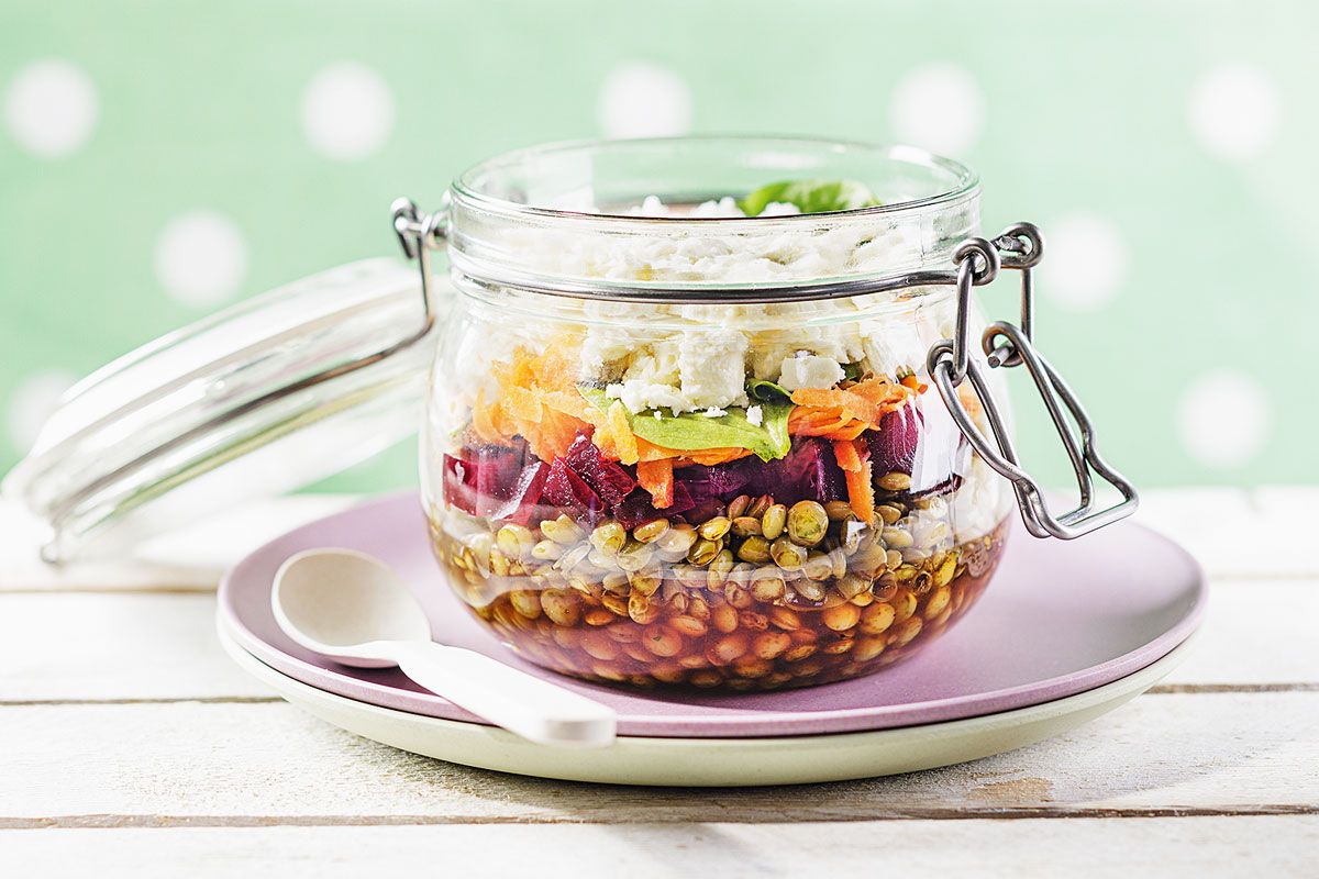 Low-Carb-Salat: Linsensalat Low-Carb-Salat: Linsensalat