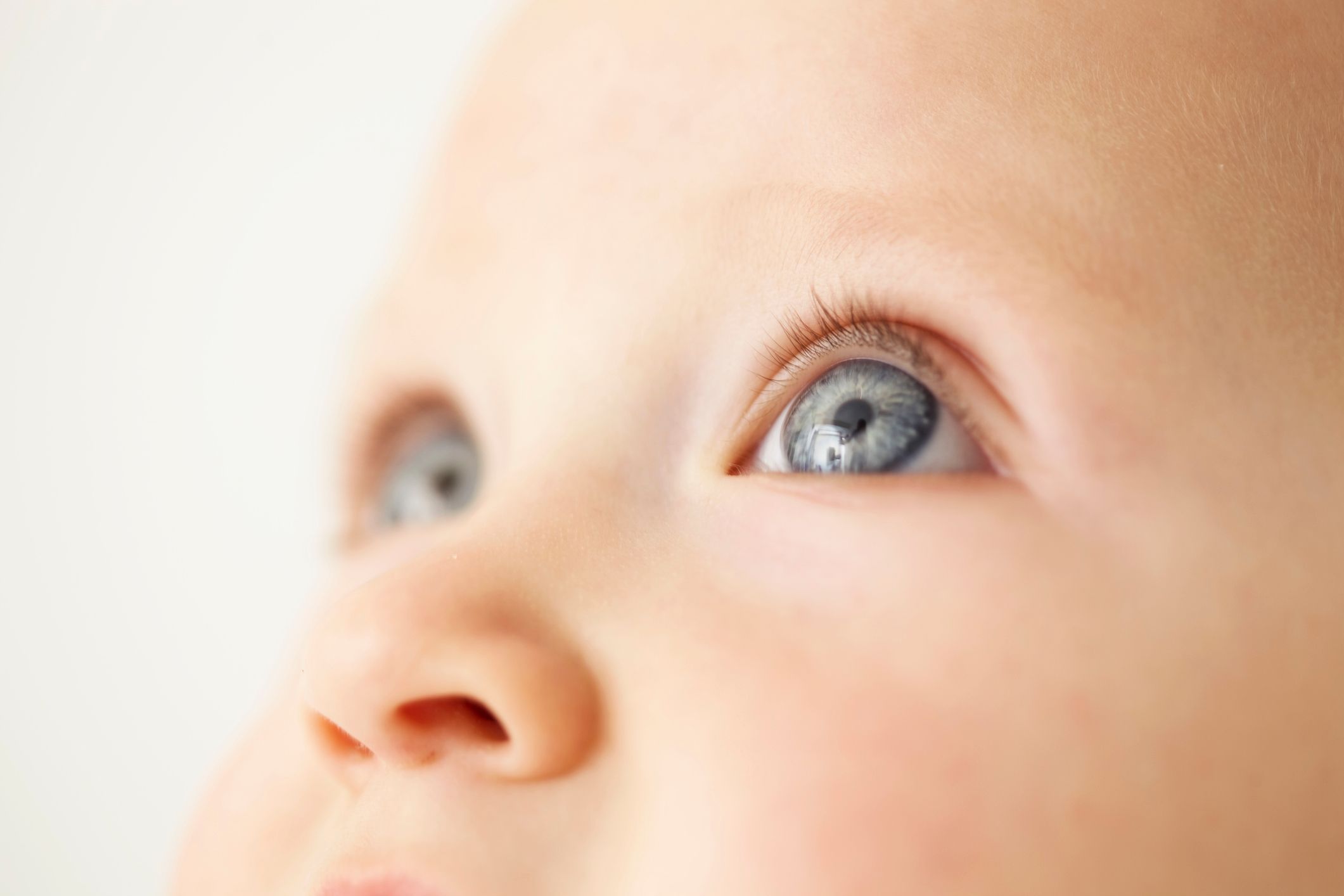 Die typisch 'babyblauen' Augen ver&auml;ndern sich oft im ersten Lebensjahr des Kindes.