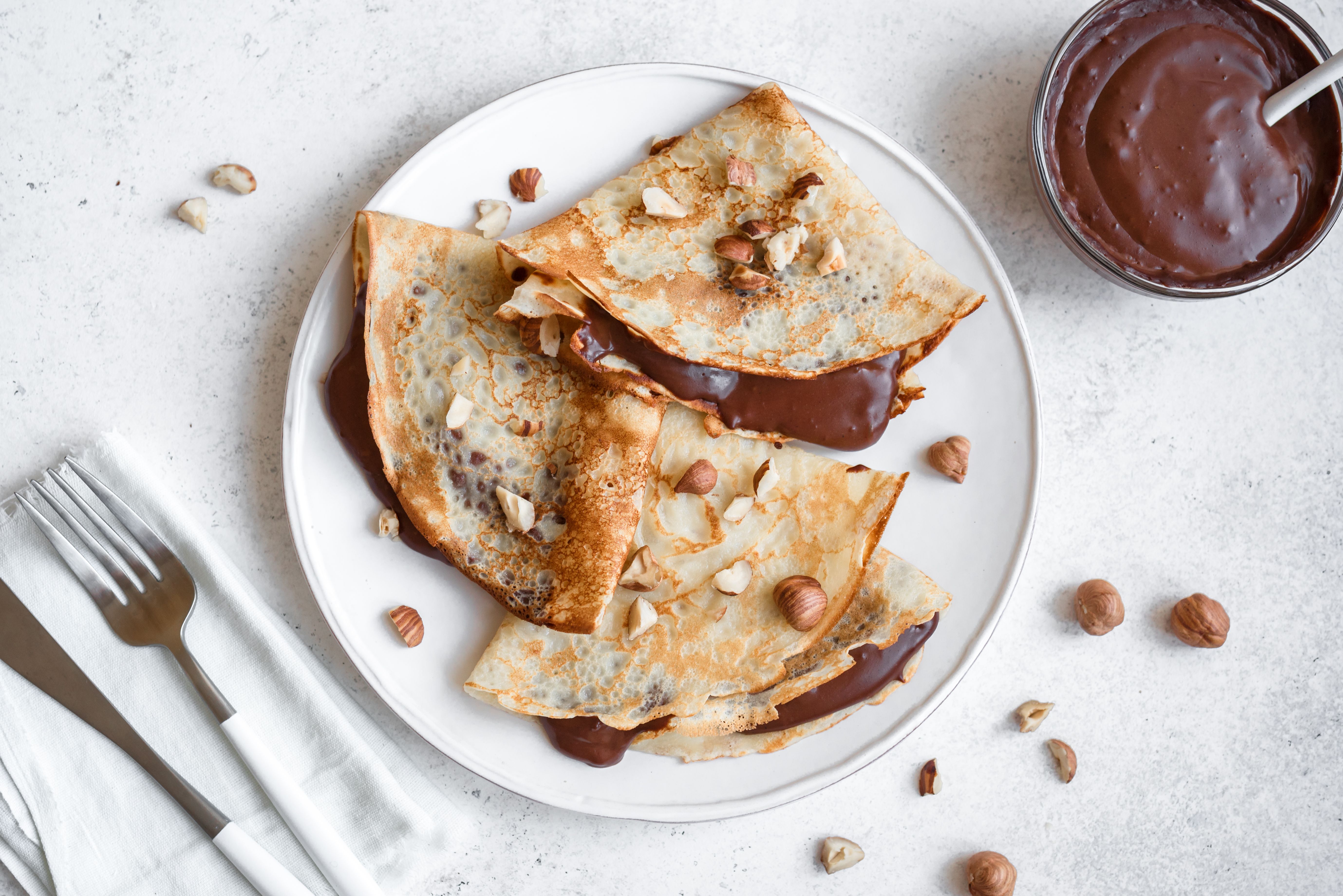 Apfelpfannkuchen mit Schoko und N&uuml;ssen