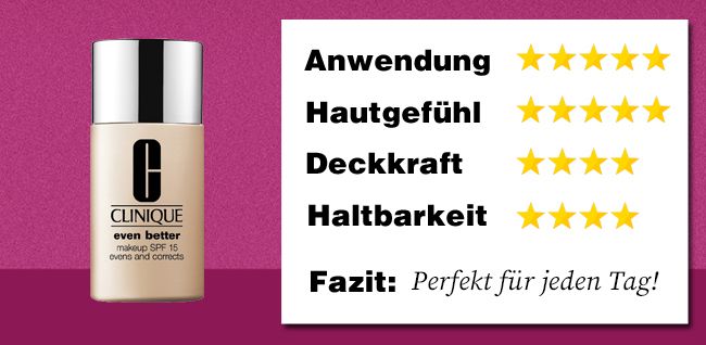 Die Even Better Foundation von Clinique macht ein frisches Hautbild. Die Even Better Foundation von Clinique macht ein frisches Hautbild.