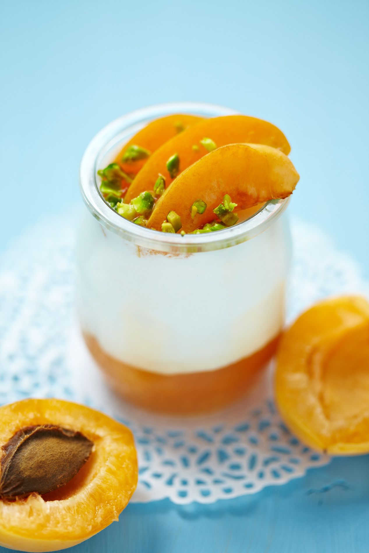 Low Carb Dessert: Skyr-Creme mit Aprikosenmark Low Carb Dessert: Skyr-Creme mit Aprikosenmark