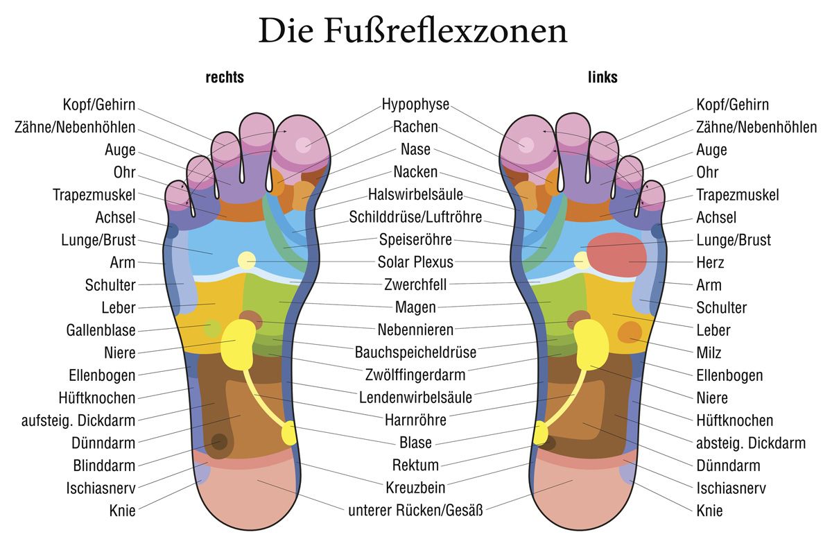 Fu&szlig;massage: Das sind die Fu&szlig;reflexzonen