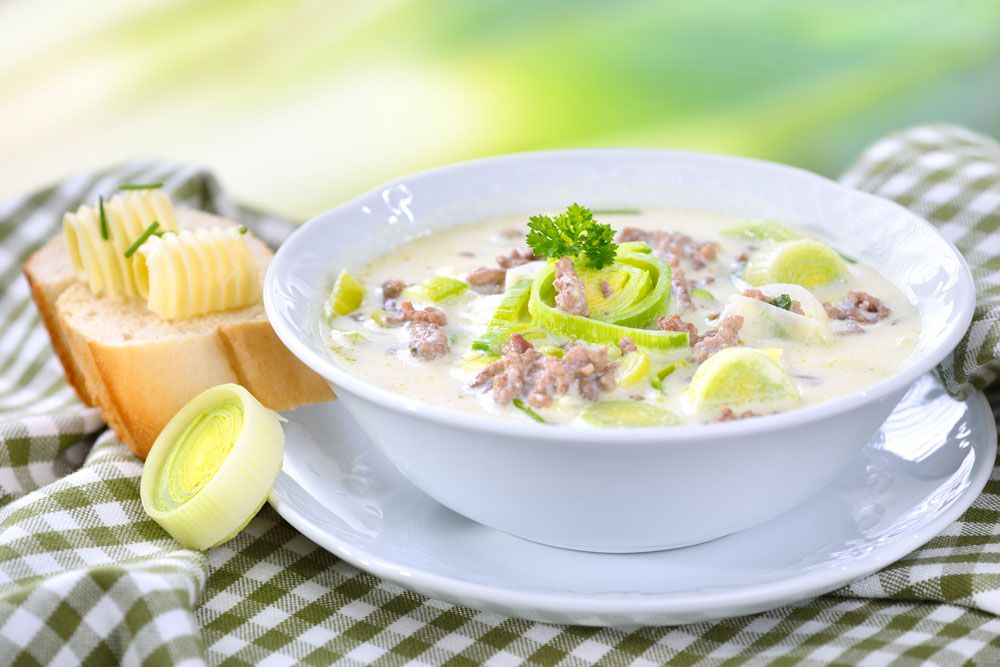 Lauch-Käse-Hack-Suppe Lauch-Käse-Hack-Suppe
