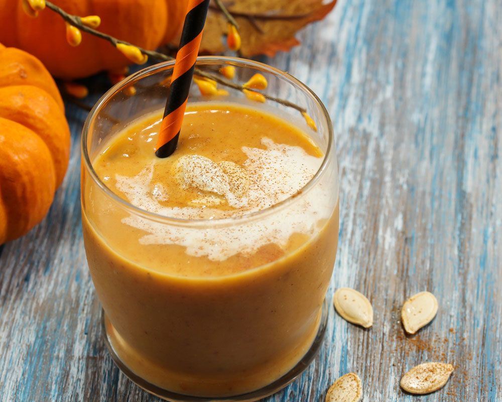 Veganes Halloween-Rezept: K&uuml;rbis-Milkshake