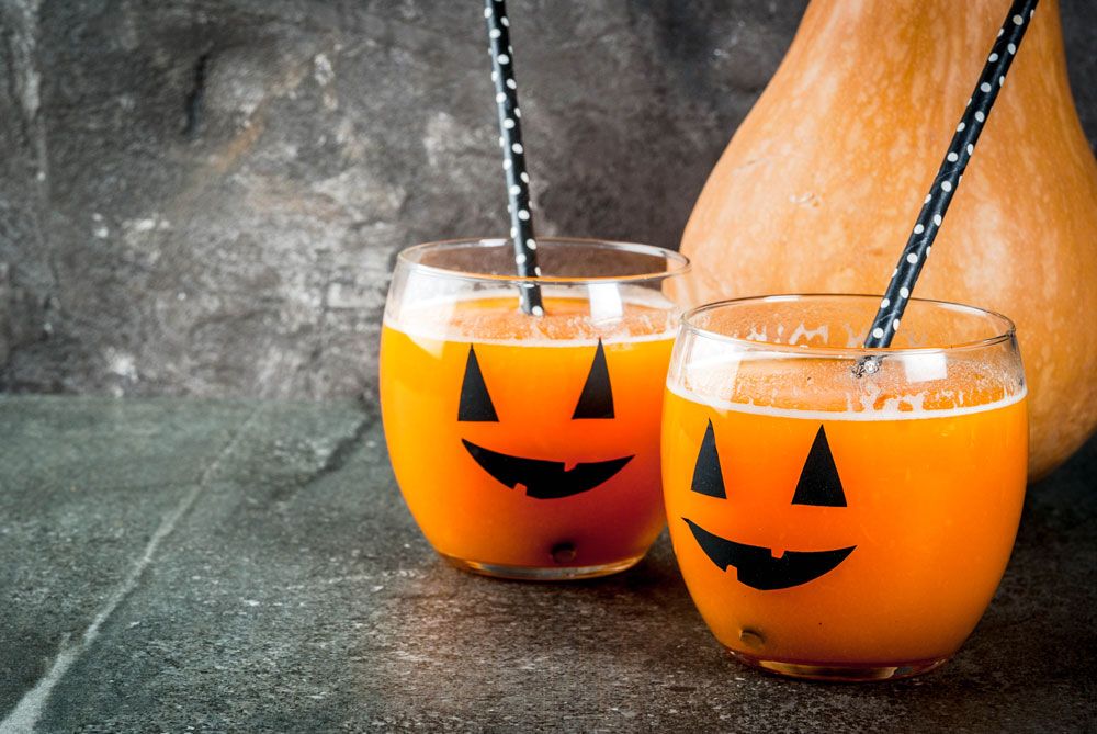 Halloween-Bowle: Jack O'Lanterns Kürbis-Bowle Halloween-Bowle: Jack O'Lanterns Kürbis-Bowle