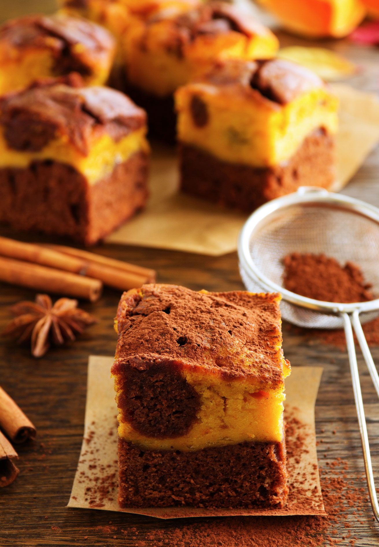 K&uuml;rbis-Brownies-Rezept
