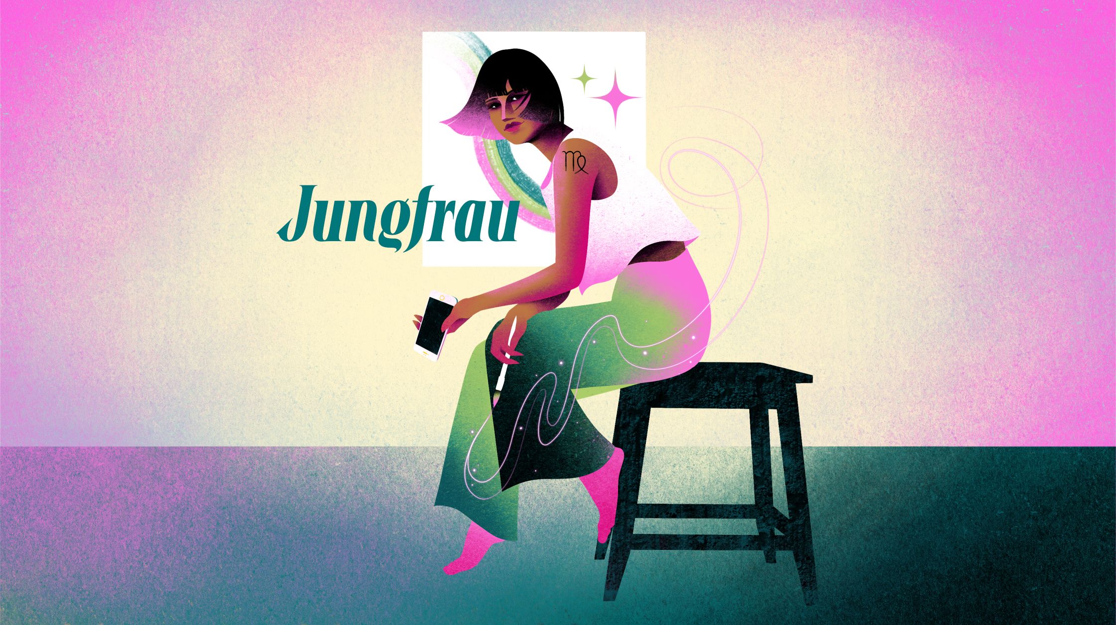 Jungfrau Illustration Sternzeichen Jungfrau