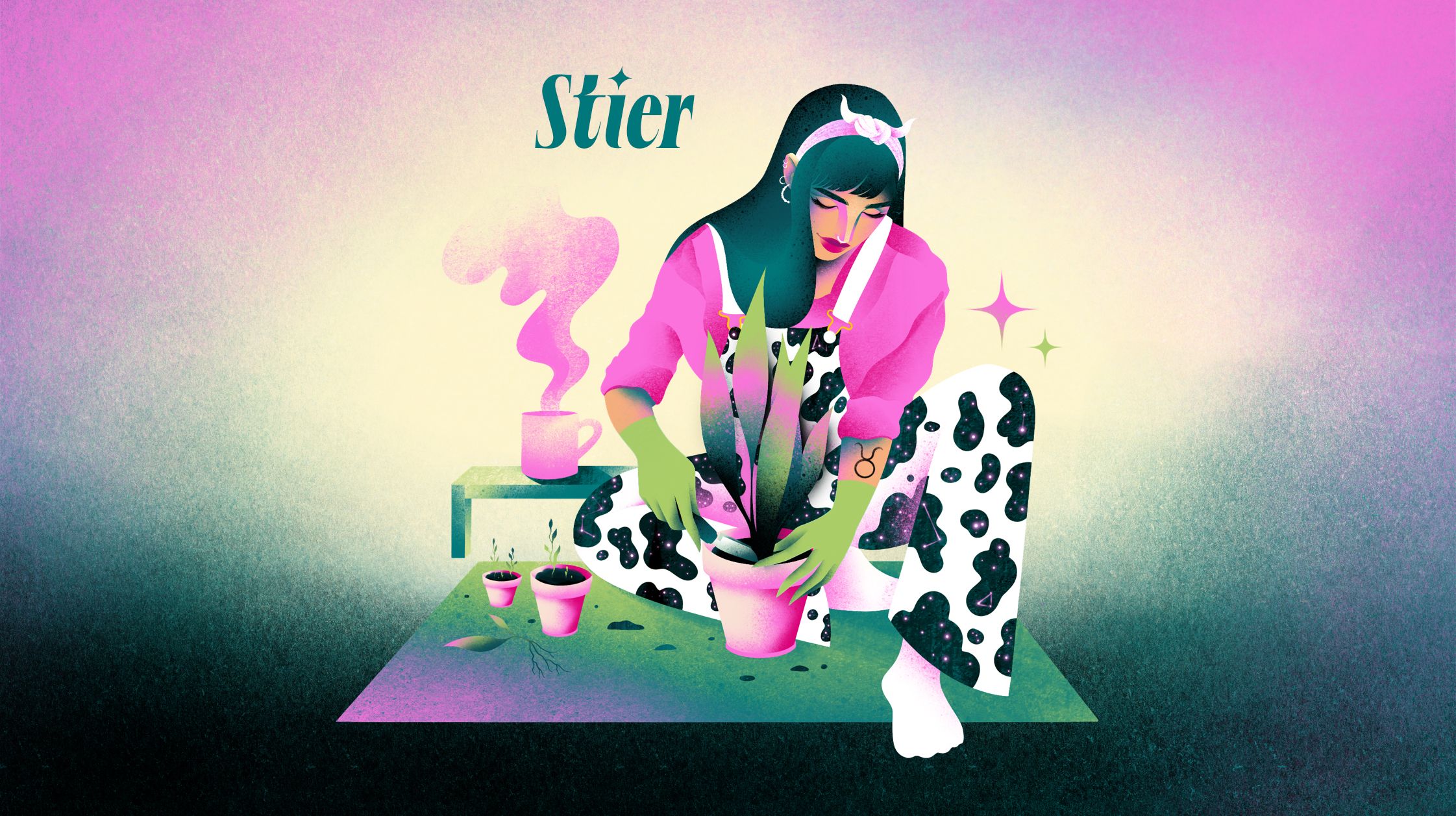 Stier Illustration Sternzeichen Stier