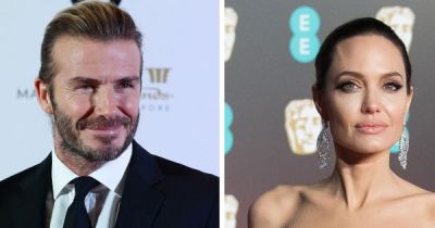 David Beckham und Angelina Jolie David Beckham und Angelina Jolie