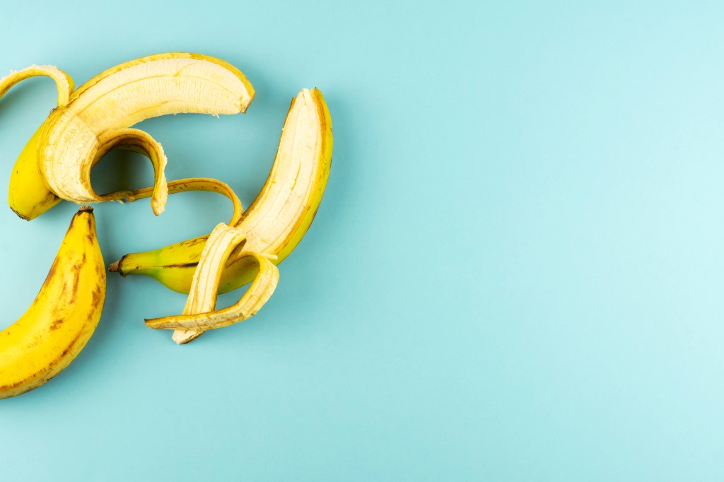 Bananenschalen k&ouml;nnen als Bananen-Peeling verwendet werden.