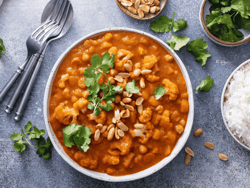 Veganer Eintopf mit Linsen.
